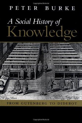 A Social History of Knowledge: From Gutenberg to Diderot